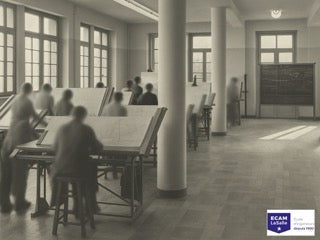 Photographie Bureau d’étude ECAM 1950 – Édition Archives 30x40