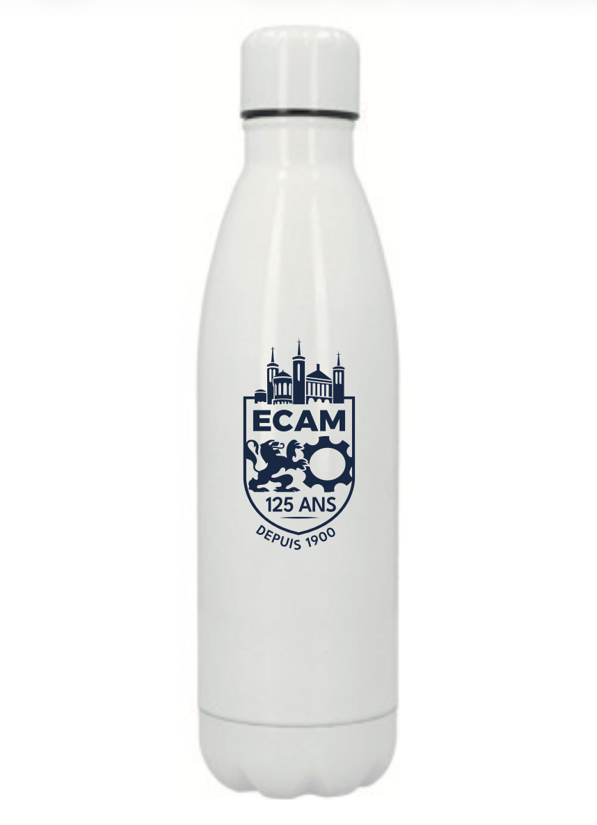 Gourde ECAM 125 ans – Édition Blanche 790 mL