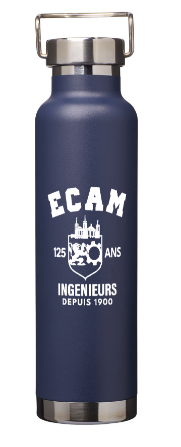 Gourde Isotherme ECAM 125 ans – 650 mL Bleu Marine