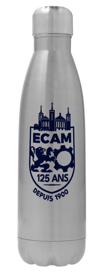 Gourde ECAM 125 ans – Édition Argent 790 mL