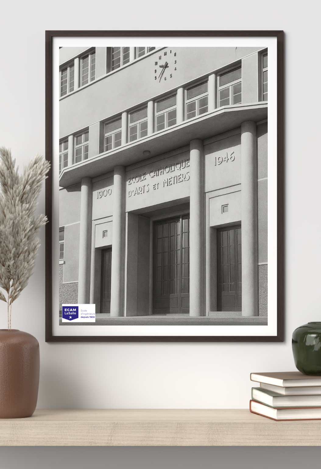 Photographie Façade Iconique ECAM – Édition Archives 30x40